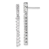 14k White Gold 1 carat Lab Grown Diamond VS/SI+ G+ Complete Dangle Post Earrings